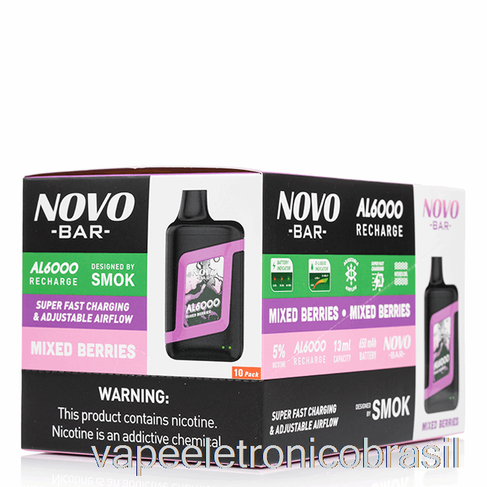 Vape Vaporesso [pacote Com 10] Smok Novo Bar Al6000 Descartável